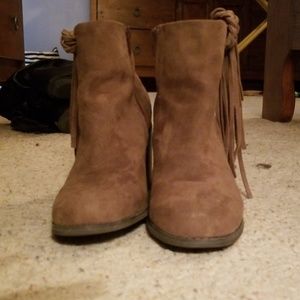 Swede ankle boots